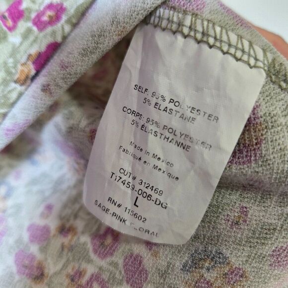 EUX LUSH FLORAL ONE SHOULDER LONGSLEEVE BOHO TOP SIZE L - Picture 10 of 12